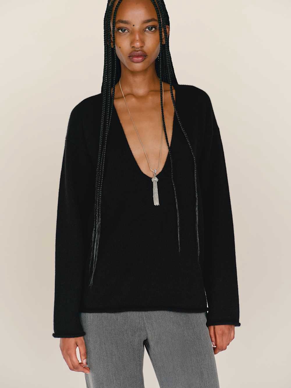Reformation x Camille Rowe Juno Cashmere Oversized Sweater